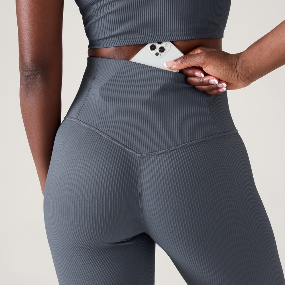 ATHLETA 🩶💙 Elation High Rise Ribbed Tight - Picture 5 of 11